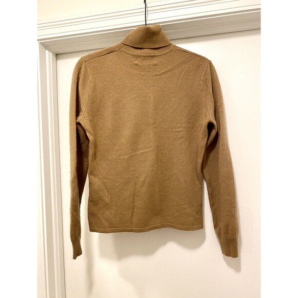 Vintage Casual Corner Women’s 100% Cashmere Turtle Neck Sweater Brown Medium - Picture 2 of 9